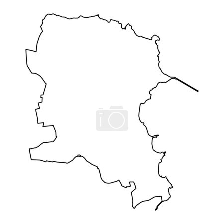 St Martin mapa parroquias, división administrativa de Jersey. Ilustración vectorial.