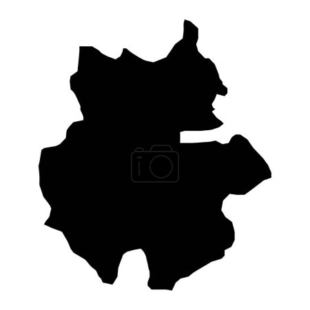 Kolding Mapa del municipio, división administrativa de Dinamarca. Ilustración vectorial.
