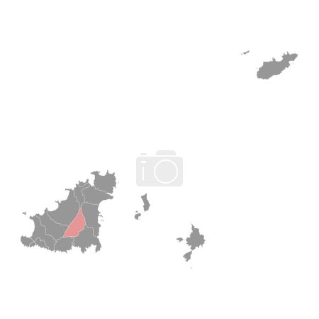 Saint Andrew parishes map, administrative division of Guernsey. Vector illustration.