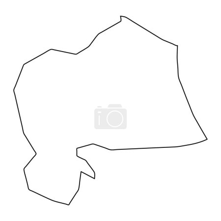 Hoje Taastrup Municipality map, administrative division of Denmark. Vector illustration.