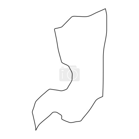 Glostrup Mapa del municipio, división administrativa de Dinamarca. Ilustración vectorial.
