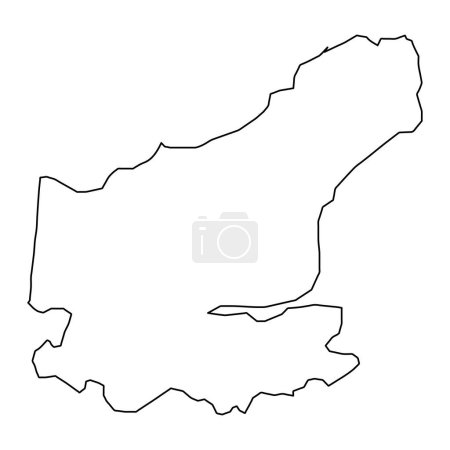 Carte de la municipalité de Randers, division administrative du Danemark. Illustration vectorielle.