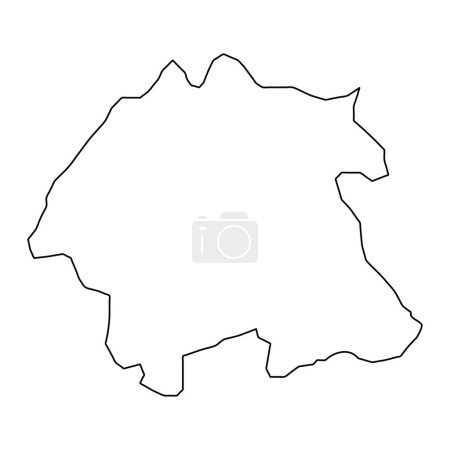 Ilustración de Mapa municipal de Odense, división administrativa de Dinamarca. Ilustración vectorial. - Imagen libre de derechos