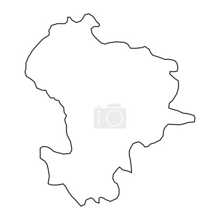 Silkeborg Mapa del municipio, división administrativa de Dinamarca. Ilustración vectorial.