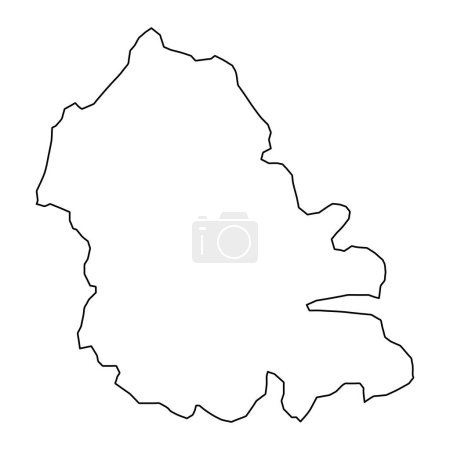 Vejle Mapa del municipio, división administrativa de Dinamarca. Ilustración vectorial.