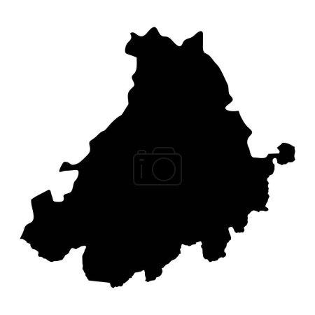 Map of the Province of a Avila, administrative division of Spain. Vector illustration.