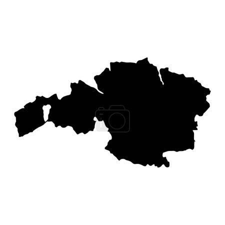 Map of the Province of a Biscay, administrative division of Spain. Vector illustration.