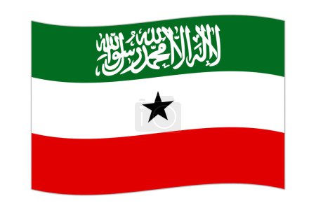 Waving flag of the country Somaliland. Vector illustration.