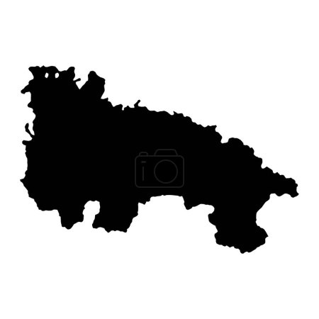 Map of the Province of a La Rioja, administrative division of Spain. Vector illustration.