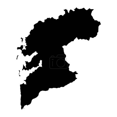 Téléchargez les illustrations : Carte de la province de Pontevedra, division administrative de l'Espagne. Illustration vectorielle. - en licence libre de droit