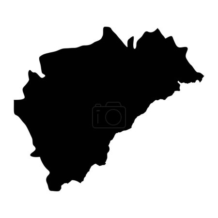 Mapa de la Provincia de Segovia, división administrativa de España. Ilustración vectorial.