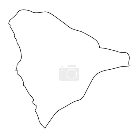 Karte der Pfarrei Sankt Peter, Verwaltungsbezirk Dominica. Vektorillustration.