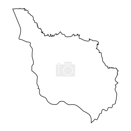 Saint Andrew Parish mapa, división administrativa de Dominica. Ilustración vectorial.