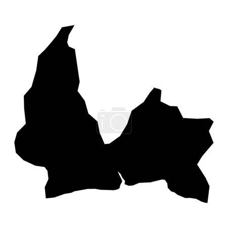 Karte der Provinz San Pedro de Macoris, Verwaltungseinheit der Dominikanischen Republik. Vektorillustration.