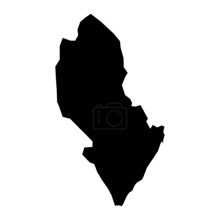 Karte der Provinz San Cristobal, Verwaltungseinheit der Dominikanischen Republik. Vektorillustration.