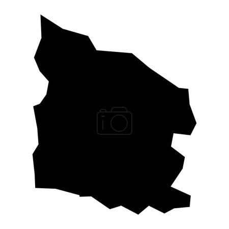 Karte der Provinz Valverde, Verwaltungseinheit der Dominikanischen Republik. Vektorillustration.