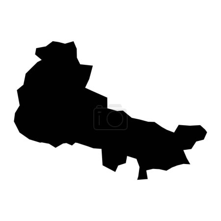 Distrito Nacional mapa, división administrativa de República Dominicana. Ilustración vectorial.