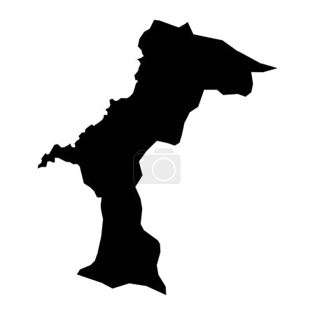 Elias Pina provincia mapa, división administrativa de República Dominicana. Ilustración vectorial.
