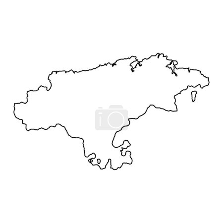 Map of the Province of a Cantabria, administrative division of Spain. Vector illustration.
