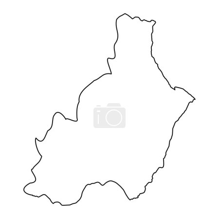 Map of the Province of a Almeria, administrative division of Spain. Vector illustration.