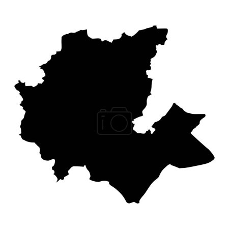Carte de la région de Fès Meknès, division administrative du Maroc. Illustration vectorielle.