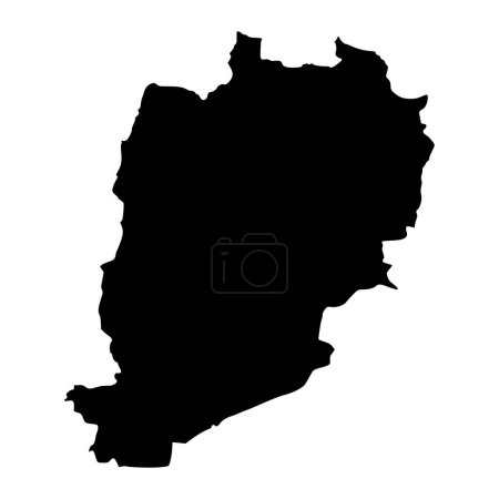 Beni Mellal Khenifra map, administrative division of Morocco. Vector illustration.