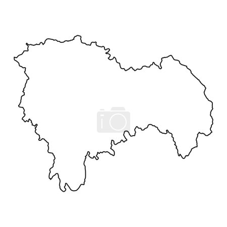 Illustration for Map of the Province of a Guadalajara, administrative division of Spain. Vector illustration. - Royalty Free Image