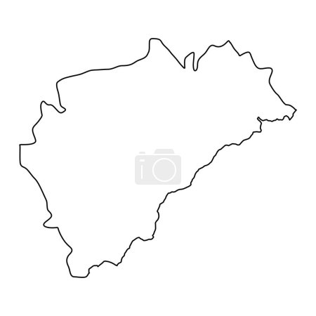 Map of the Province of Segovia, administrative division of Spain. Vector illustration.