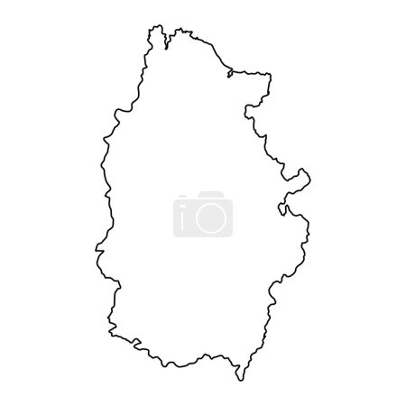 Map of the Province of a Lugo, administrative division of Spain. Vector illustration.