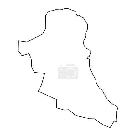 Karte der Provinz Maria Trinidad Sanchez, Verwaltungseinheit der Dominikanischen Republik. Vektorillustration.