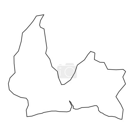 San Pedro de Macoris provincia mapa, división administrativa de República Dominicana. Ilustración vectorial.