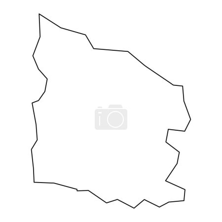 Valverde Province map, administrative division of Dominican Republic. Vector illustration.