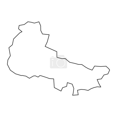 Distrito Nacional Karte, Verwaltungseinheit der Dominikanischen Republik. Vektorillustration.
