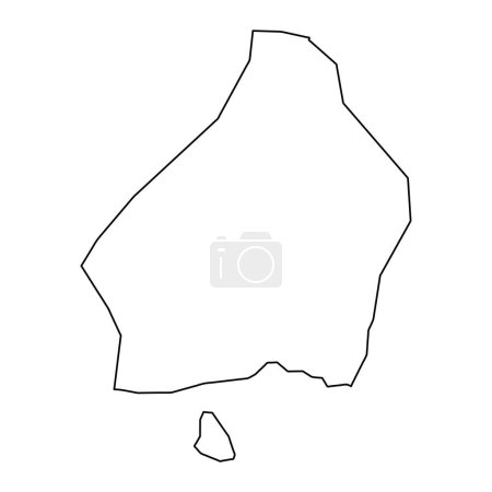 Illustration for La Romana Province map, administrative division of Dominican Republic. Vector illustration. - Royalty Free Image