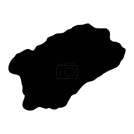 Téléchargez les illustrations : Carte de l'île de Santo Antao, Cap Vert. Illustration vectorielle. - en licence libre de droit
