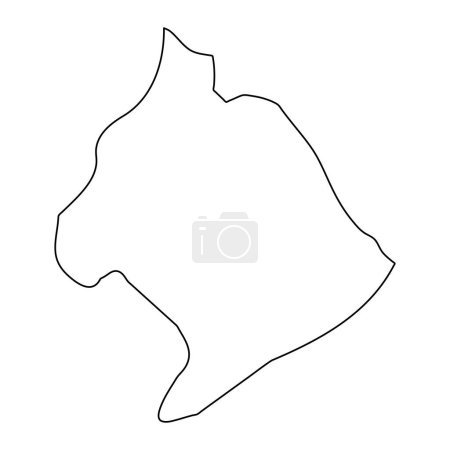 Sao Miguel municipio mapa, división administrativa de Cabo Verde. Ilustración vectorial.
