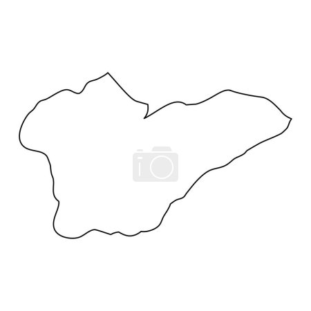 Porto Novo municipality map, administrative division of Cape Verde. Vector illustration.