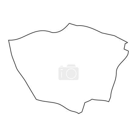Illustration for Praia municipality map, administrative division of Cape Verde. Vector illustration. - Royalty Free Image