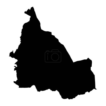 Mapa del condado de Samburu, división administrativa de Kenya. Ilustración vectorial.