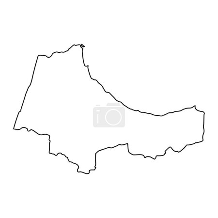 Tanger Tetouan Al Hoceima region map, administrative division of Morocco. Vector illustration.