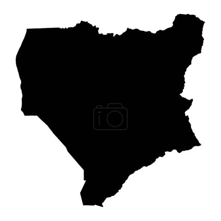 Karte der Provinz Niassa, Verwaltungseinheit Mosambiks. Vektorillustration.