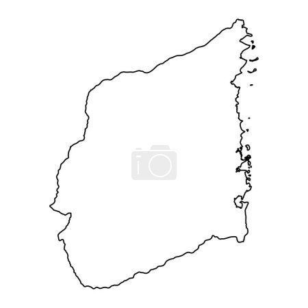 Cabo Delgado Province map, administrative division of Mozambique. Vector illustration.