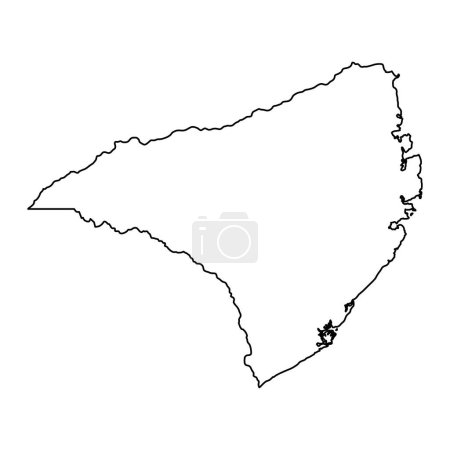 Illustration for Nampula Province map, administrative division of Mozambique. Vector illustration. - Royalty Free Image