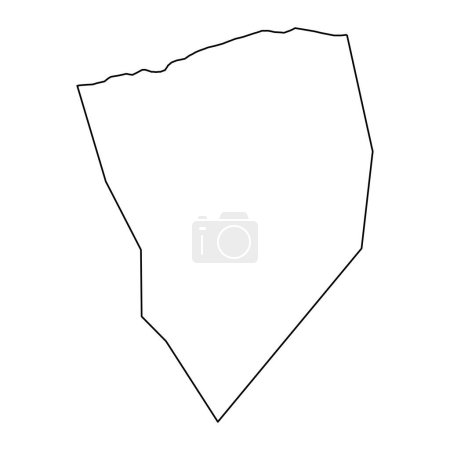 Toi carte du village, division administrative de Niue. Illustration vectorielle.