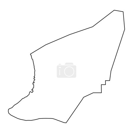 Carte du village d'Avatele, division administrative de Niue. Illustration vectorielle.