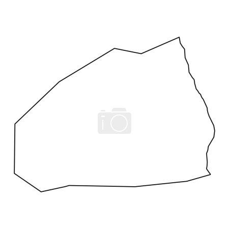 Carte du village de Lakepa, division administrative de Niue. Illustration vectorielle.