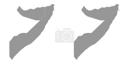 Somaliland and Somalia map. Vector illustration.