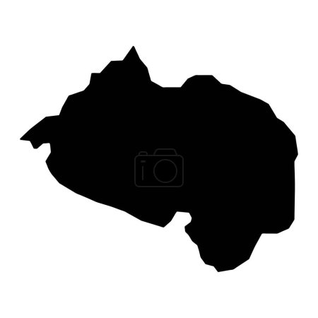 Bourail commune map, administrative division of New Caledonia. Vector illustration.