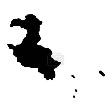 Lifou commune map, administrative division of New Caledonia. Vector illustration.