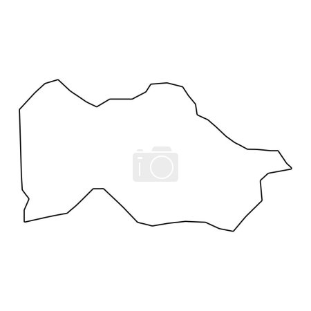 Karte der Gemeinde Ponerihouen, Verwaltungsbezirk von Neukaledonien. Vektorillustration.